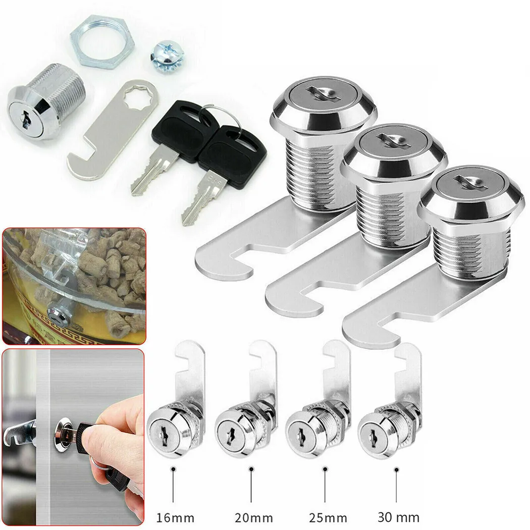 Letter Box Security Lock Cam Cylinder Locks Door Cabinet Mailbox Drawer Cupboard Locker Security Furniture Locks With 2 Keys