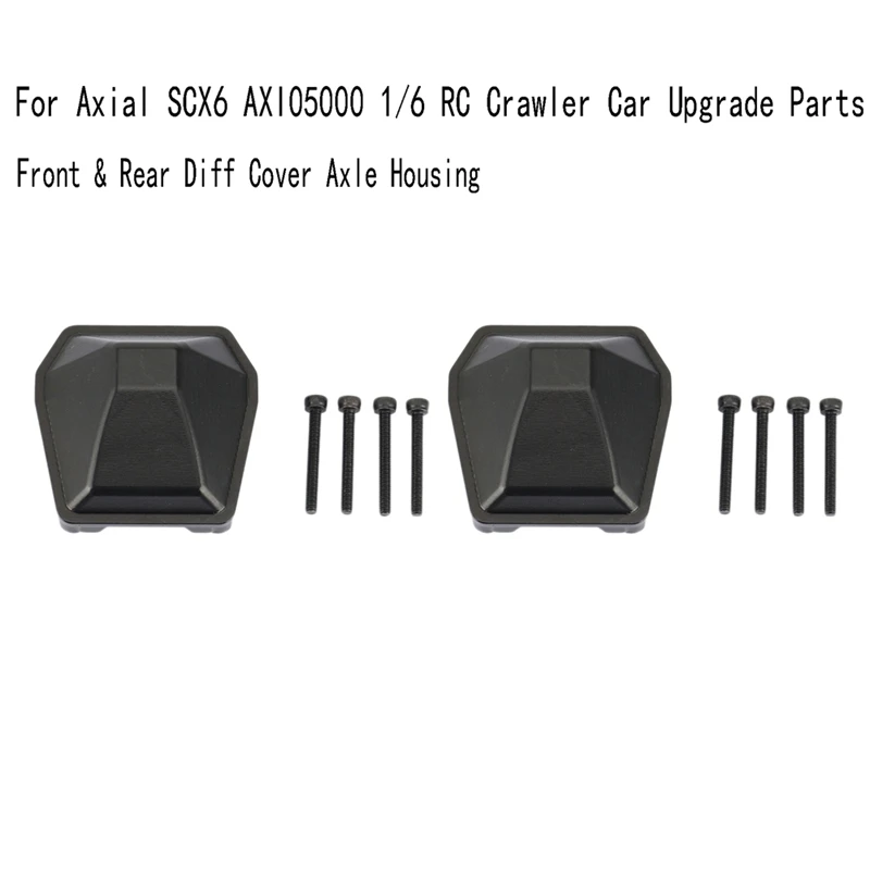 1Set/2Pcs Front & Rear Diff Cover Axle Housing For Axial SCX6 AXI05000 1/6 RC Crawler Car Upgrade Parts Accessories