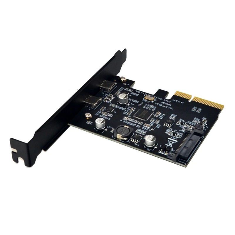 Top Deals USB3.1 Type-C Dual Buck Expansion Card Dual Type-C Positive And Reverse Plug For Asmedia Asm3142 To10gbps Expansion Ca