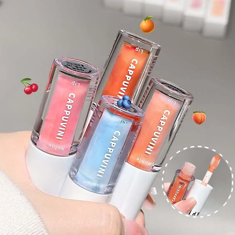 カプチーニ サンドアイス ダブルカラー リップグレイズ モイスチャライザー スムース プランプ リップス 簡単塗布 色彩強化 リップグロス リップスティック