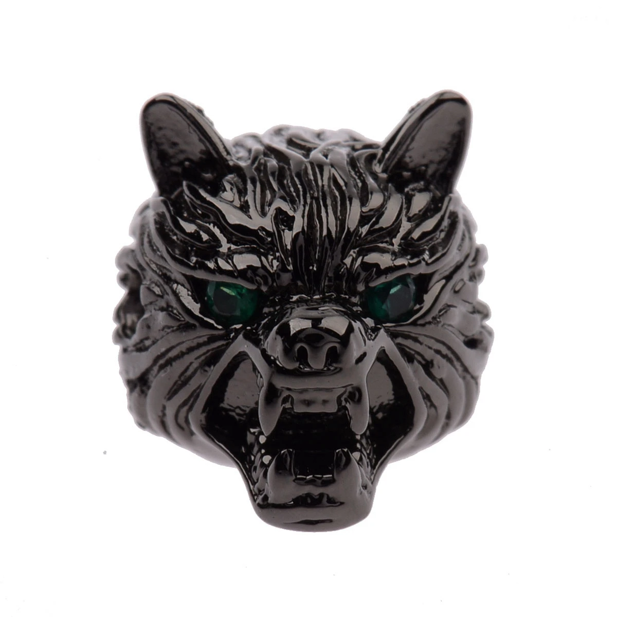 3pcs/lot Animal Zircon Spacer Beads Black Gold Color Wolf Leopard Charms Beads For Jewelry Bracelets Making DIY Findings