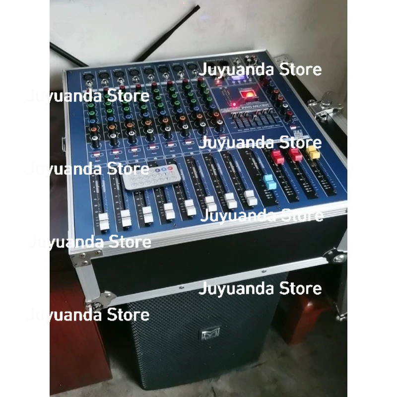 High Power Home Stage Performance Reverb Professional Mixer with Built-in Amplifier, Bluetooth USB Audio Kit