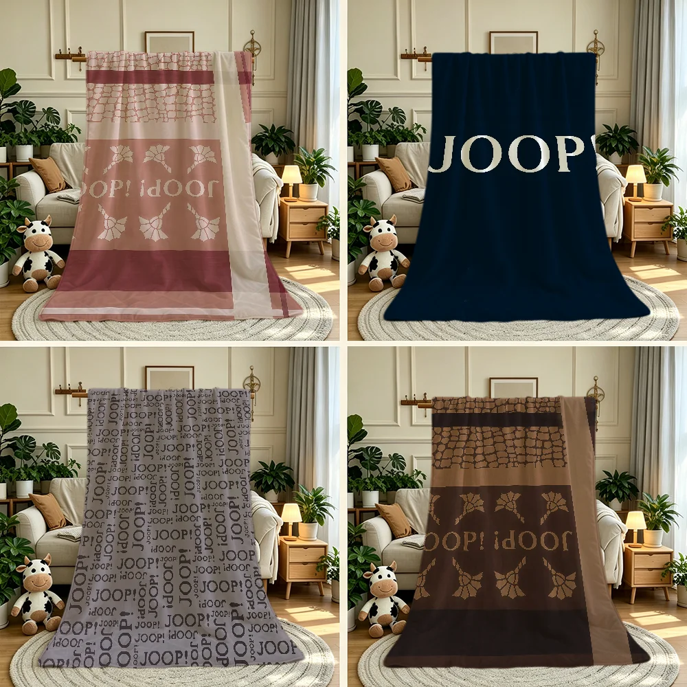 J-Joopes-S Lurxury Logo Blanket Throw Super Cosy Plush Living Room Sofa Couch Childish Birthday Gifts