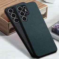 Case for Samsung Galaxy S24 S23 S22 S21 Ultra Plus FE Phone Cover Funda Solid Color Business Pu Leather Design Capa