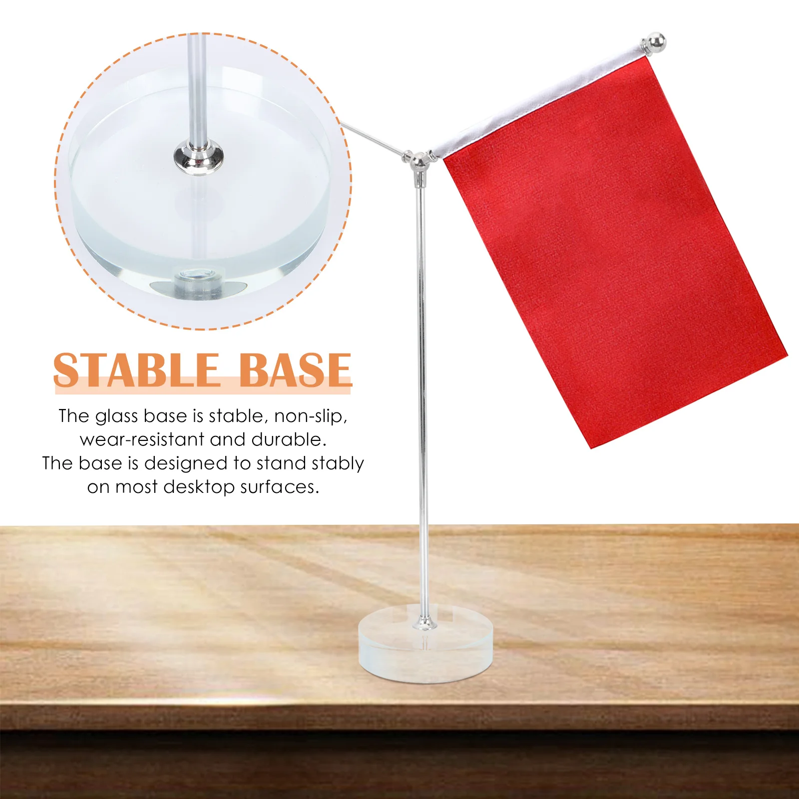 

Flag Desk Base Glass Holder DIY Desktop Negotiation Table Stand Type for Meeting