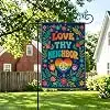 Love Thy Neighbor Garden Flag, Inclusive Peace Kindness Yard Banner llz