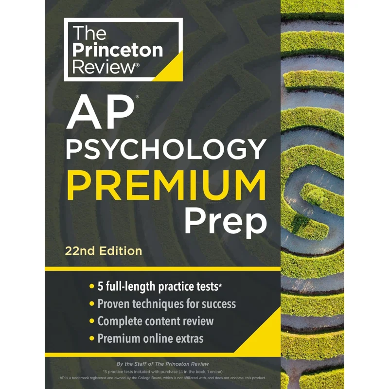 

Обзор Princeton AP Психология Премиум Prep 22-е издание для нового экзамена 2023 3 Практические тестирование Цифровая практика Вместимость Revie