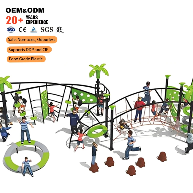 Custom Safe Sturdy Metal Spider Web Climbing Playground For Real Estate Property Kids Activity