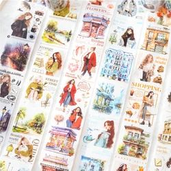 Yoofun 5x200cm A Corner of The Street Aesthetic Magazine Material Collage Washi Tape Creative DIY Journal Art Girl Tape Stickers