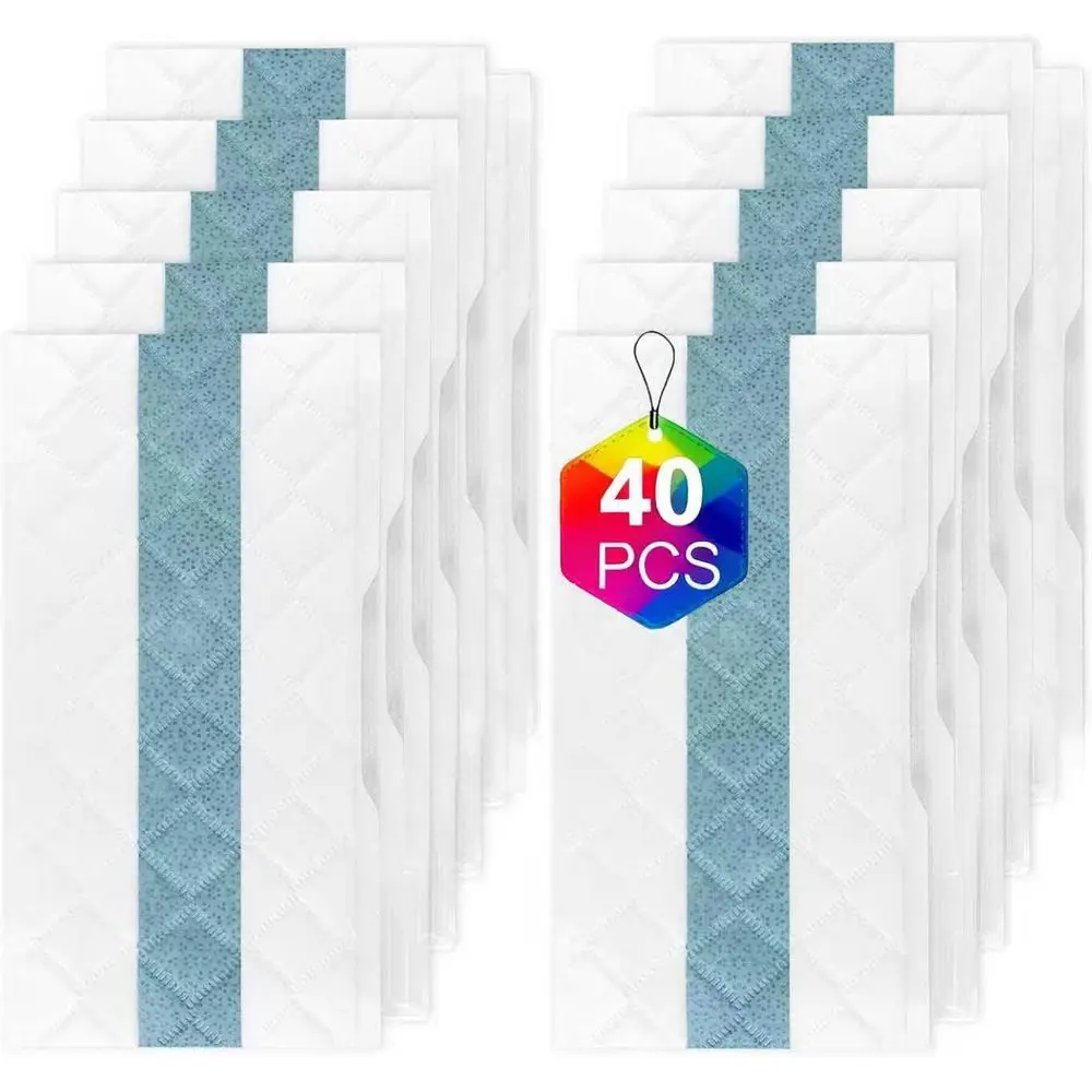 

40 Pack Reusable Mop Pads, Compatible with Various Vacuum Mop Models, Hardwood Floor Cleaning Pads