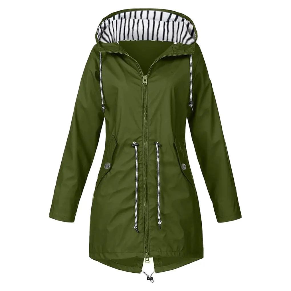 Polyester Stay Dry And Comfortable With Waterproof Women Raincoat Women Jacket Coat Outdoor Jacket