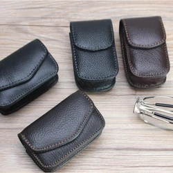 Japanese Style Handmade Leather Folding Reading Glasses Case Can Be Worn with A Belt for Easy Portability Storage Box