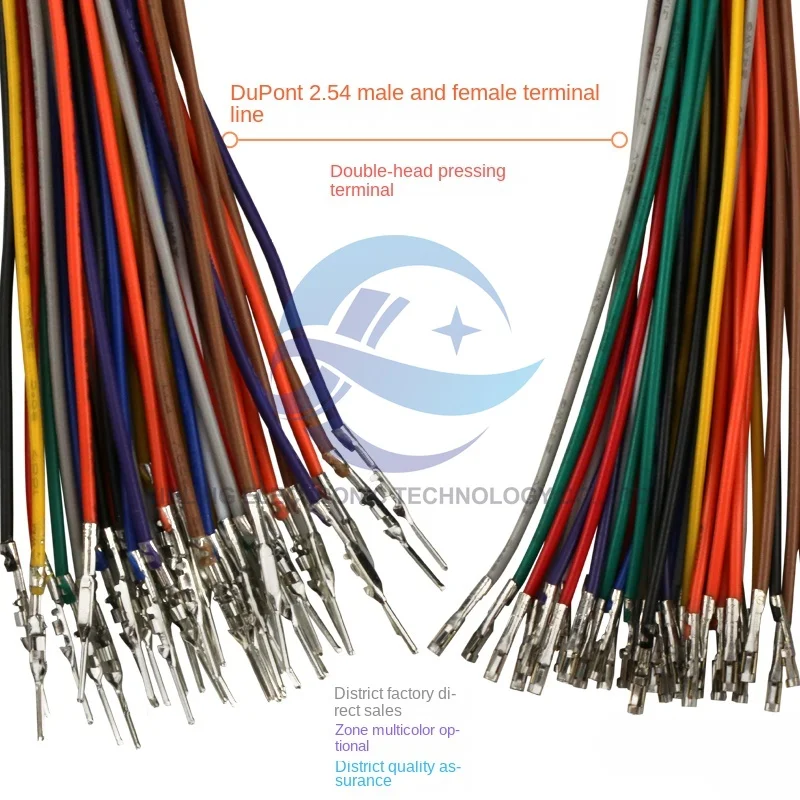 10 szt. Przewodów DuPont 10-50cm 24AWG, raster 2.54mm, żeńskie-żeńskie/męskie-męskie/męskie-żeńskie
