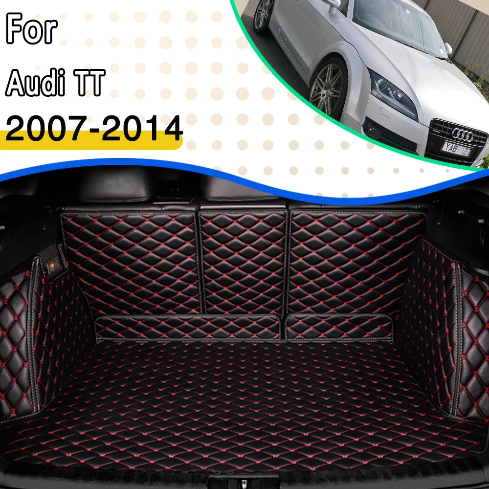 Trunk Mats For Audi TT 8J MK2 4 Seat 2007~2014 Coche Tank Organizer Mat Accessori Per Auto Car Trunk Storage Pad Car Accessories