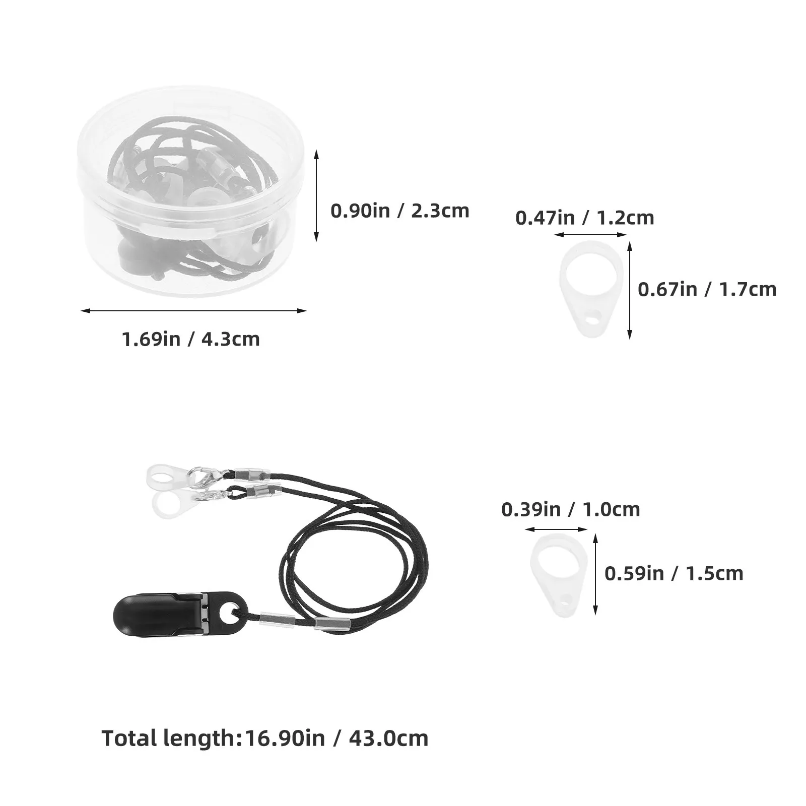 2Sets Hearing Aids Protection Cord Anti-Loss Hearing Amplifier Holder Rope with Clip Secure Retention Rope for Seniors - view 3