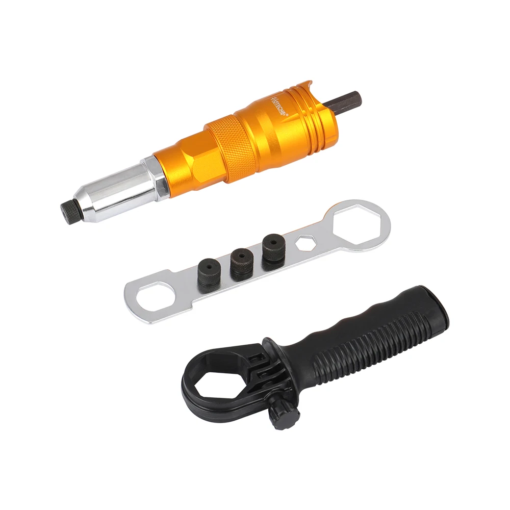 Электрический заклепочный пистолет Hoteche, адаптер для дрели, многофункциональный пистолет для заклепок, адаптер для дрели, аккумуляторная клепальная вставка, гайка, инструмент для заклепок