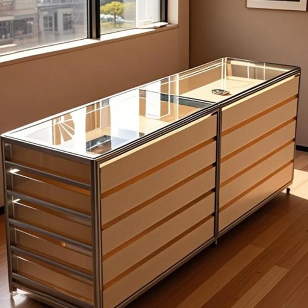 

Nakajima Taiwan Ocean Board Birch Shelf Aluminum Profile Display Cabinet Storage Accessories Display Table Display Cabinet