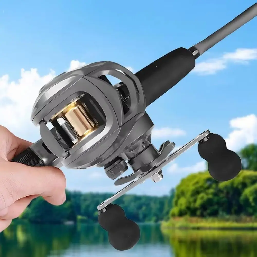 

Double Rocker Arm Fishing Metal Spool No Gap 7.2:1 Gear Ratio Lure Fishing Line Wheel Metal Line Cup Large Winding Capacity