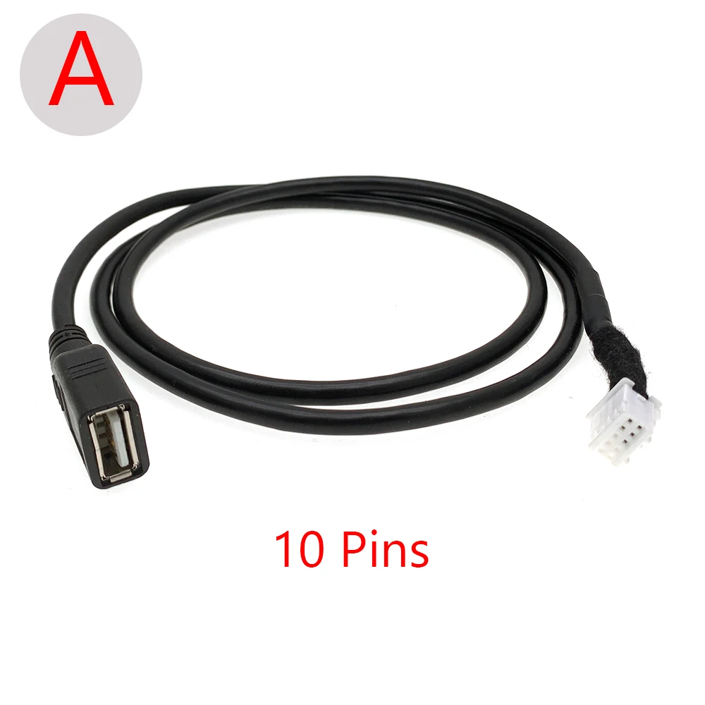 10 Pin Car Radio USB Female Input Media Data Wire Harness Cable Adapter For Kenwood  DDX6703S DDX9703S DNX573S DNX773S