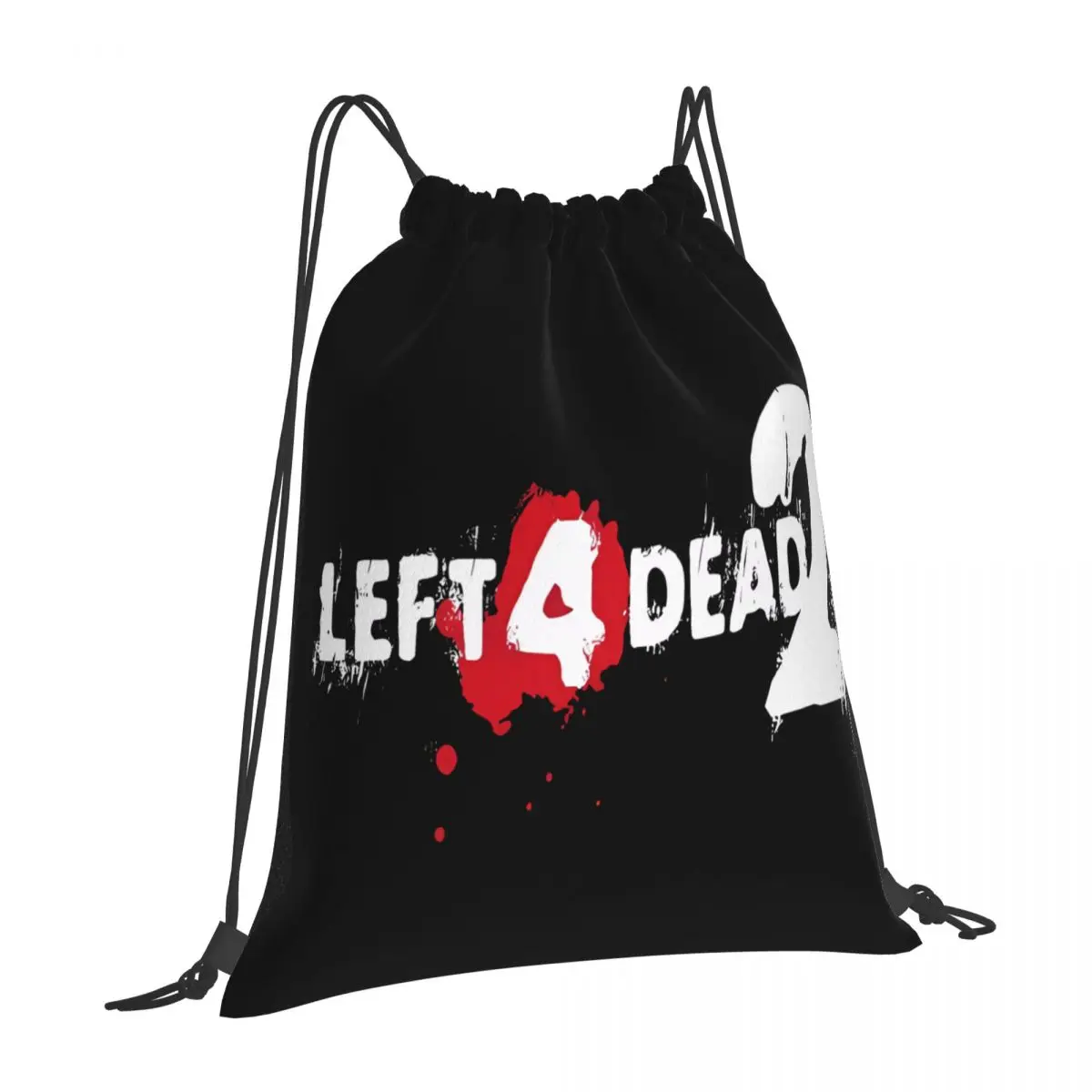 LEFT 4 DEAD 2 LOGO Custom Drawstring Bags With Backpack Functionality Designed Men'S School Camping Needs