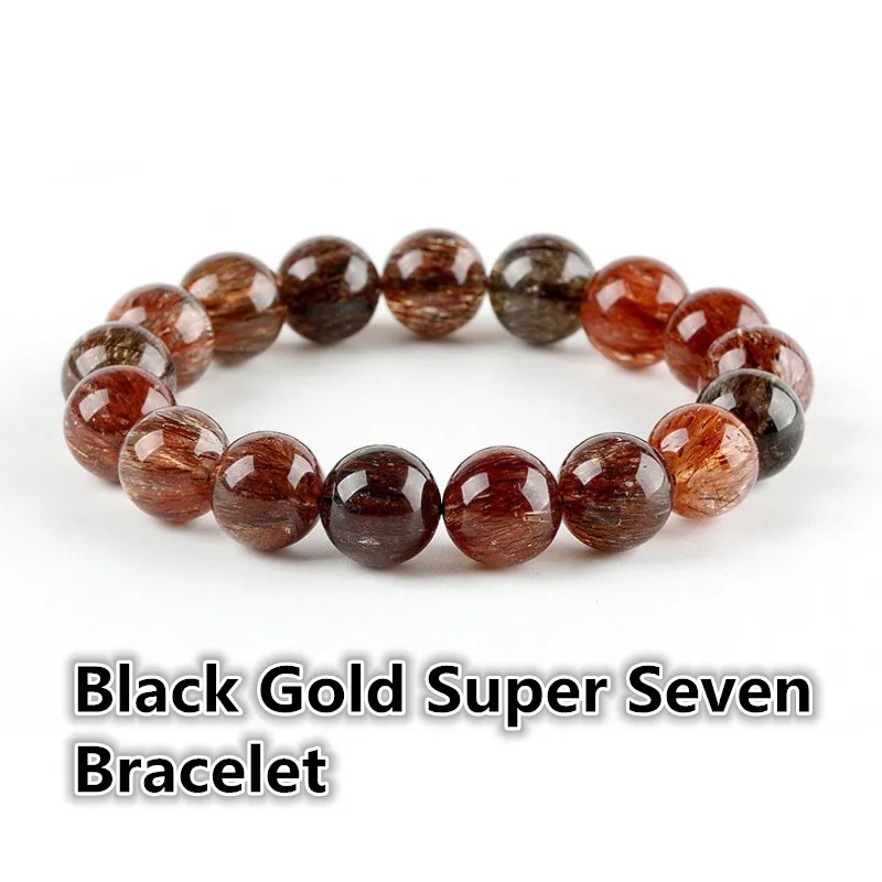 Natural Black Gold Super Seven Bracelet Mica Hair Ornament Crystal