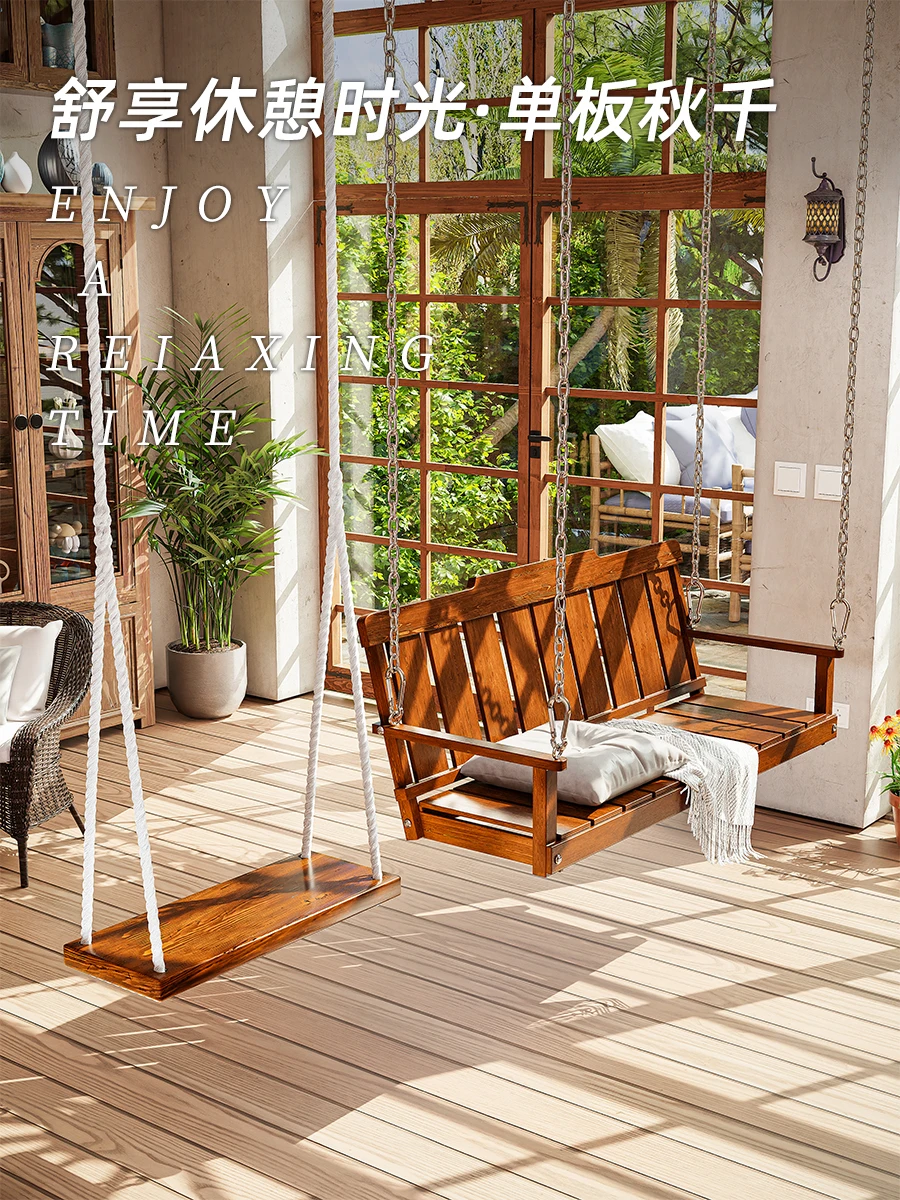 

Indoor door frame swing small hanging chair wooden board living room bedroom adult hanging basket chair room hammock swing rocki