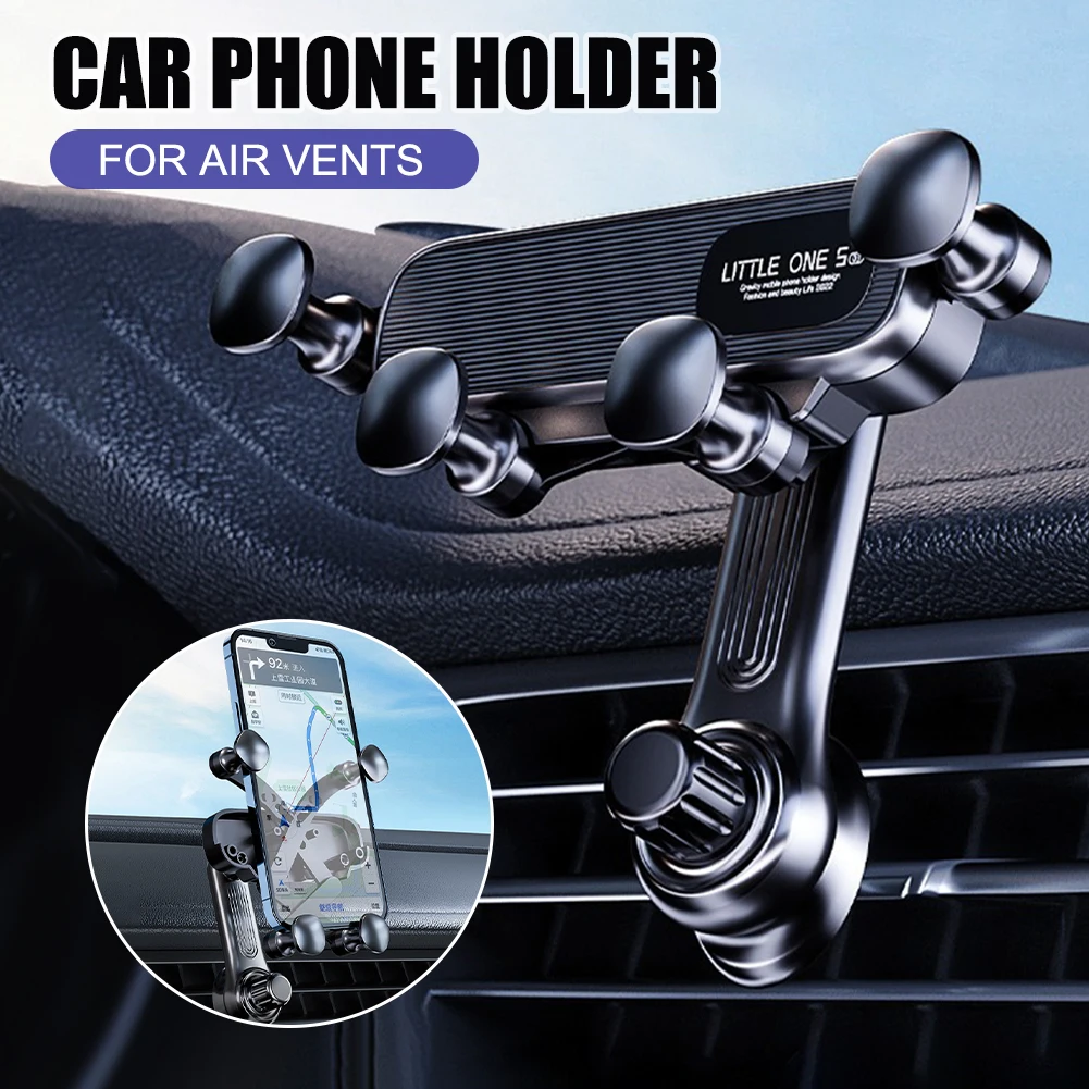 Gravity Car Phone Holder Air Vent Mount Cell Phone Mount 360° Adjustable Navigation Stand for iPhone 14 13 12 Xiaomi Samsung