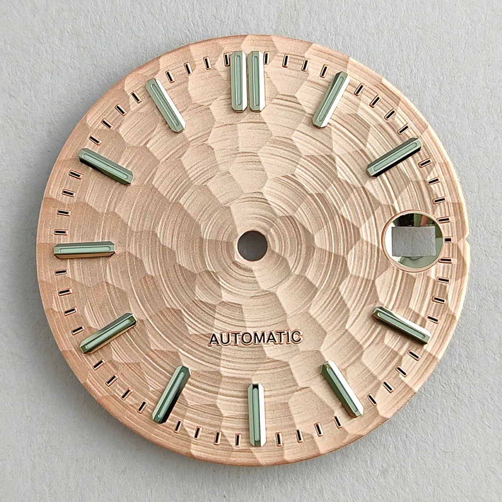 New NH35 watch dial 28.5mm green luminous NH35 dial suitable for NH35 movement NH35 pointer watch accessories