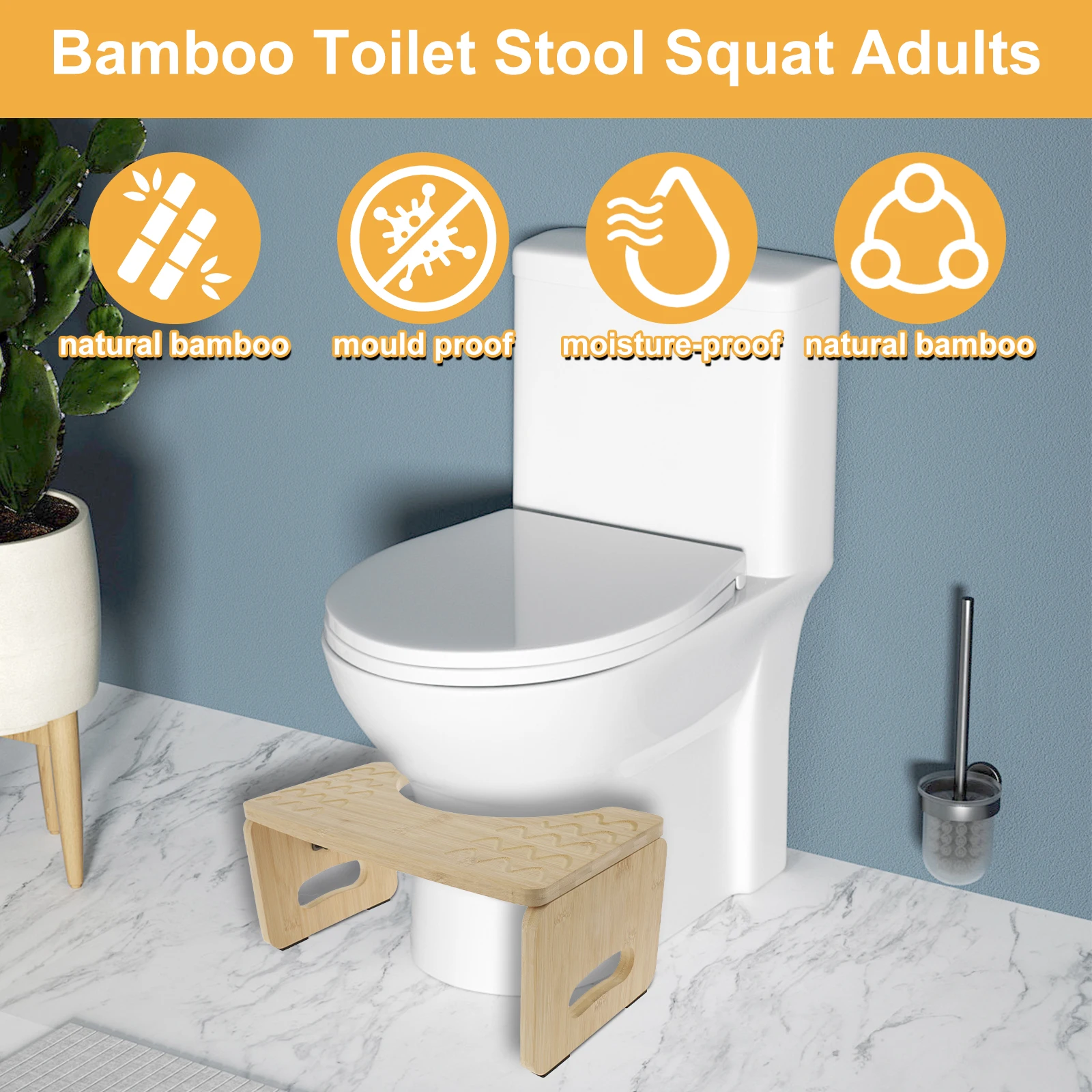 Bathroom Toilet Stool Squat Potty Poop Stool for Adults Pregnant No-folding / Folding Toilet Foot Step Stools Raiser Ergonomic