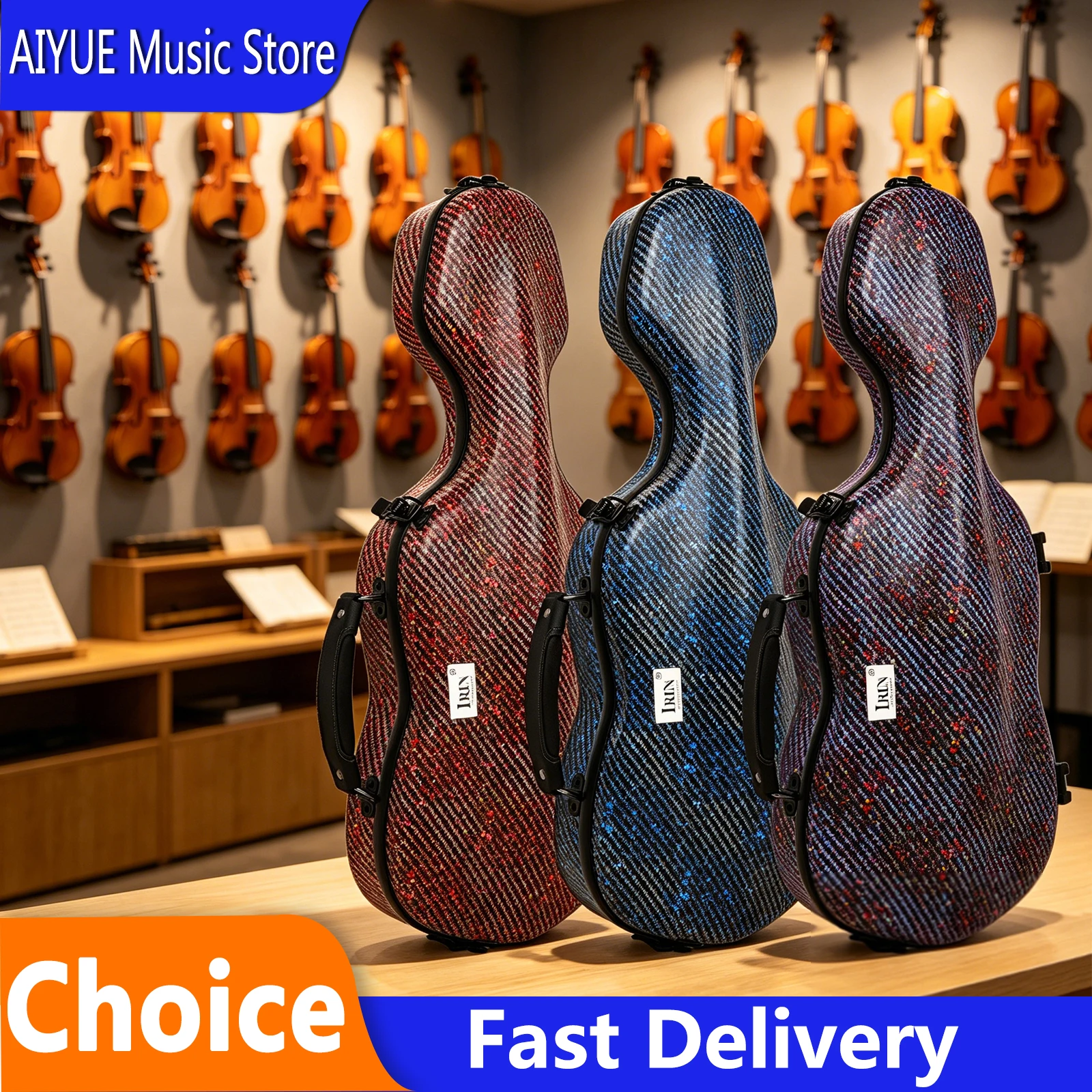 IRIN 4/4 Violin Box VB-110 Imported Diaphragm Composite Carbon Violin Backpack Waterproof Portable Violin Accessories Parts