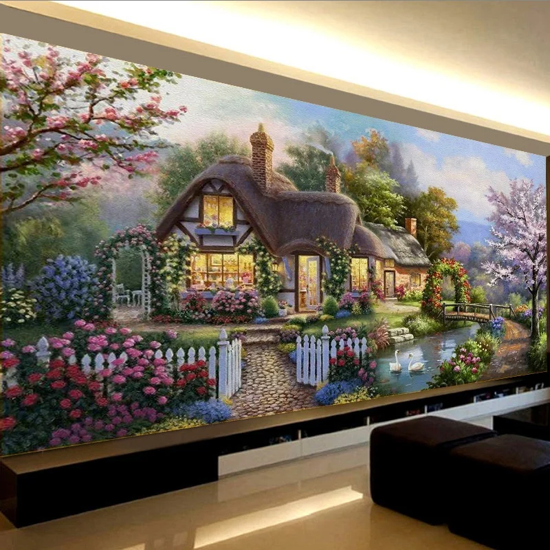 DIY Full Diamond Painting Kits Living Room Simple Modern Landscape Painting Dream Home Wall Art Painting Home Decor