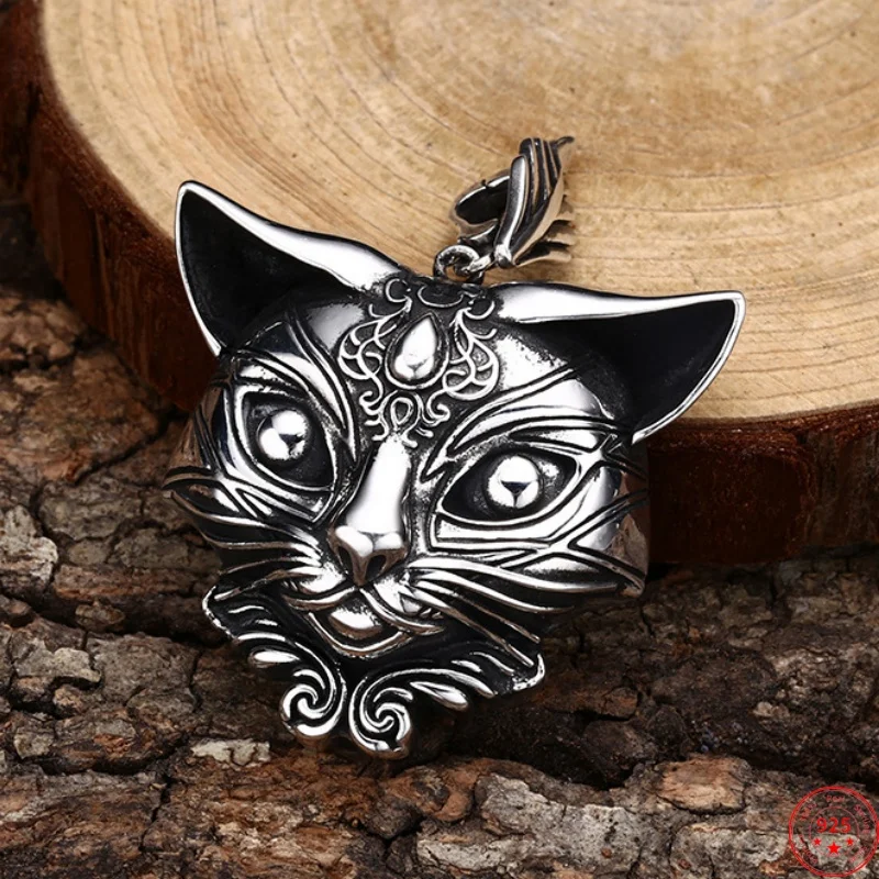 S925 Sterling Silver Charms Pendants for Women Men New Fashion Personality Versatile Exquisite Small Cats Jewelry