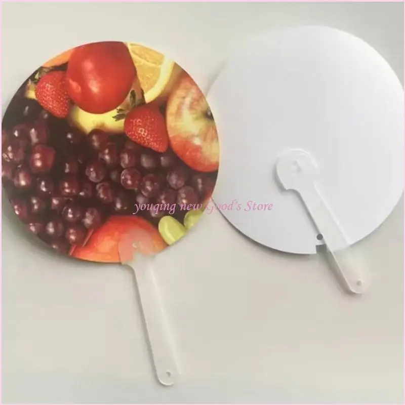 57QA Double sided Sublimation Fans Blank Handheld Fan Heat Transfer Printing Folding Handheld Fan for DIY Crafting Wedding