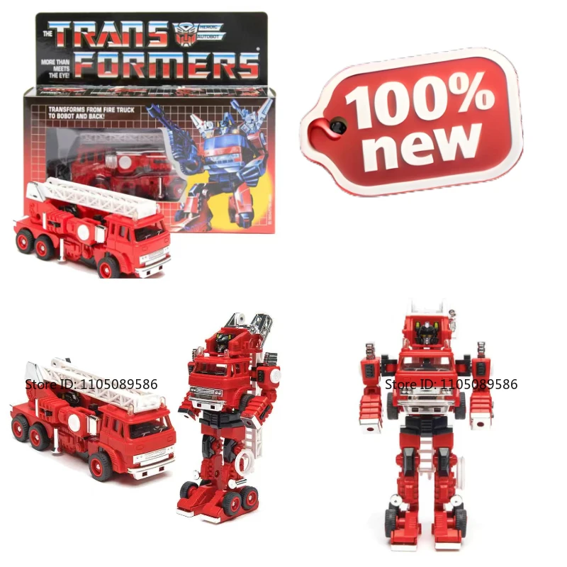새로운 재고 트랜스포머 G1 시리즈 인페르노 인기 장난감 모바일 완제품 장식품 스튜디오 선물 피규어