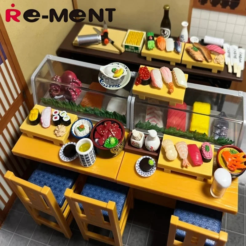 

Re-Ment Shitamachi Humanistic Sushi Miniature Scene Model Trendy Collection Cute Gift Toy Blind Box in Stock Action Figure