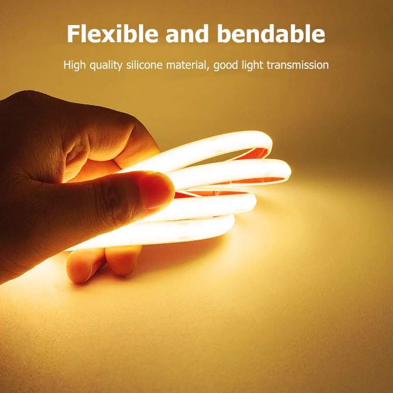 IP68 Waterproof COB Neon Strip 24V 320leds Flexible Milk Tube Liner Lighting 1800k/3000k/6000k/Yellow/Red/Green/Blue/Pink 5m 10m