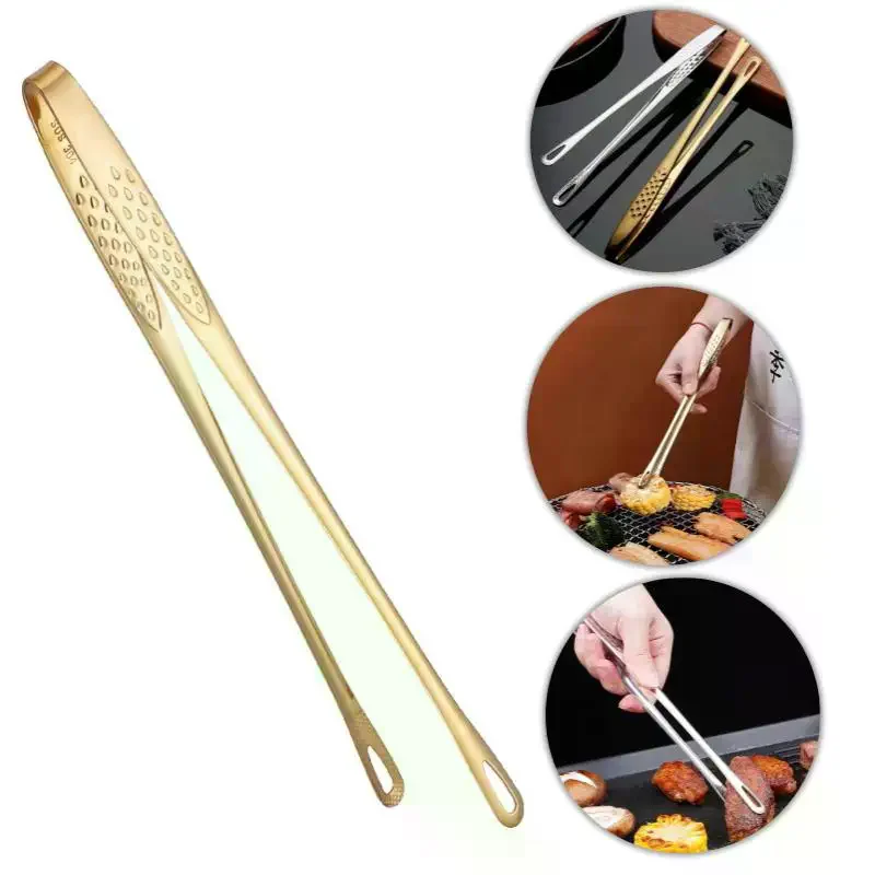

Stainless Steel Barbecue Tongs Household Food Tongs, Extended Barbecue Tongs Suitable For Home And Barbecue Use