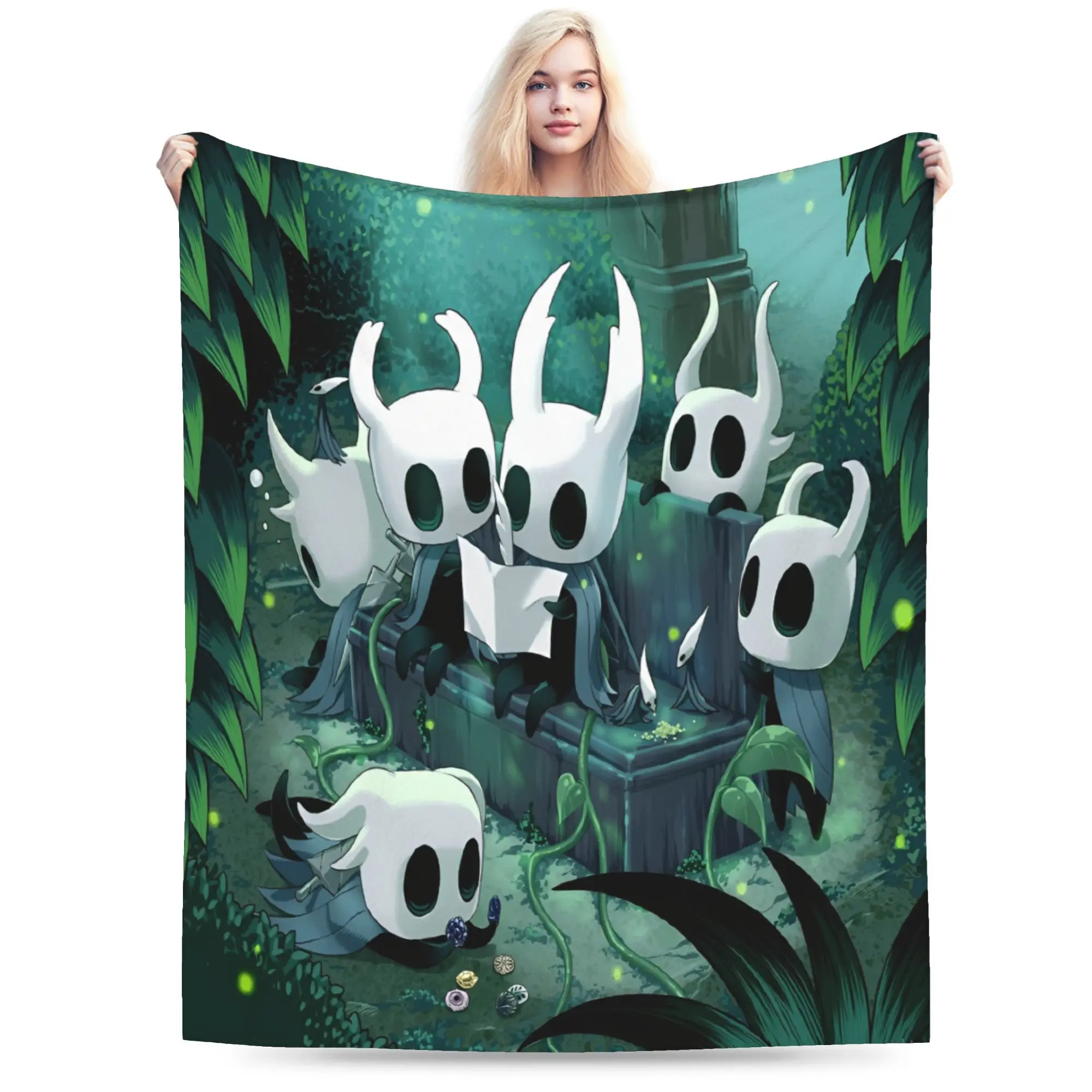 Cozy Hollow Knight Funny Games Blanket Merch Sofa Decorative  Blanket Throw Super Soft Fleece for Car