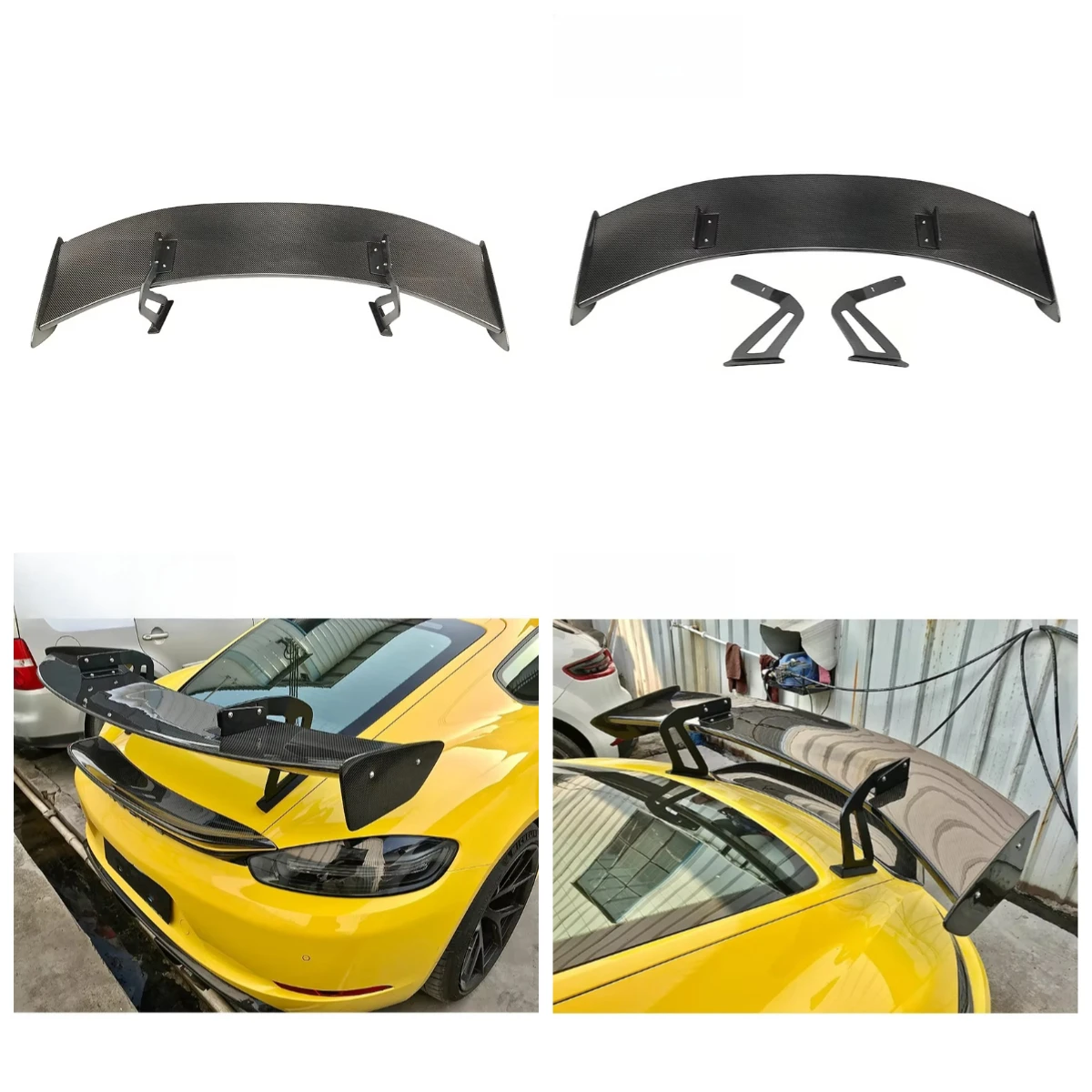 

GT4 Style Dry Carbon Fiber Rear Spoiler Wing for Cayman Boxster 718 2016-2019