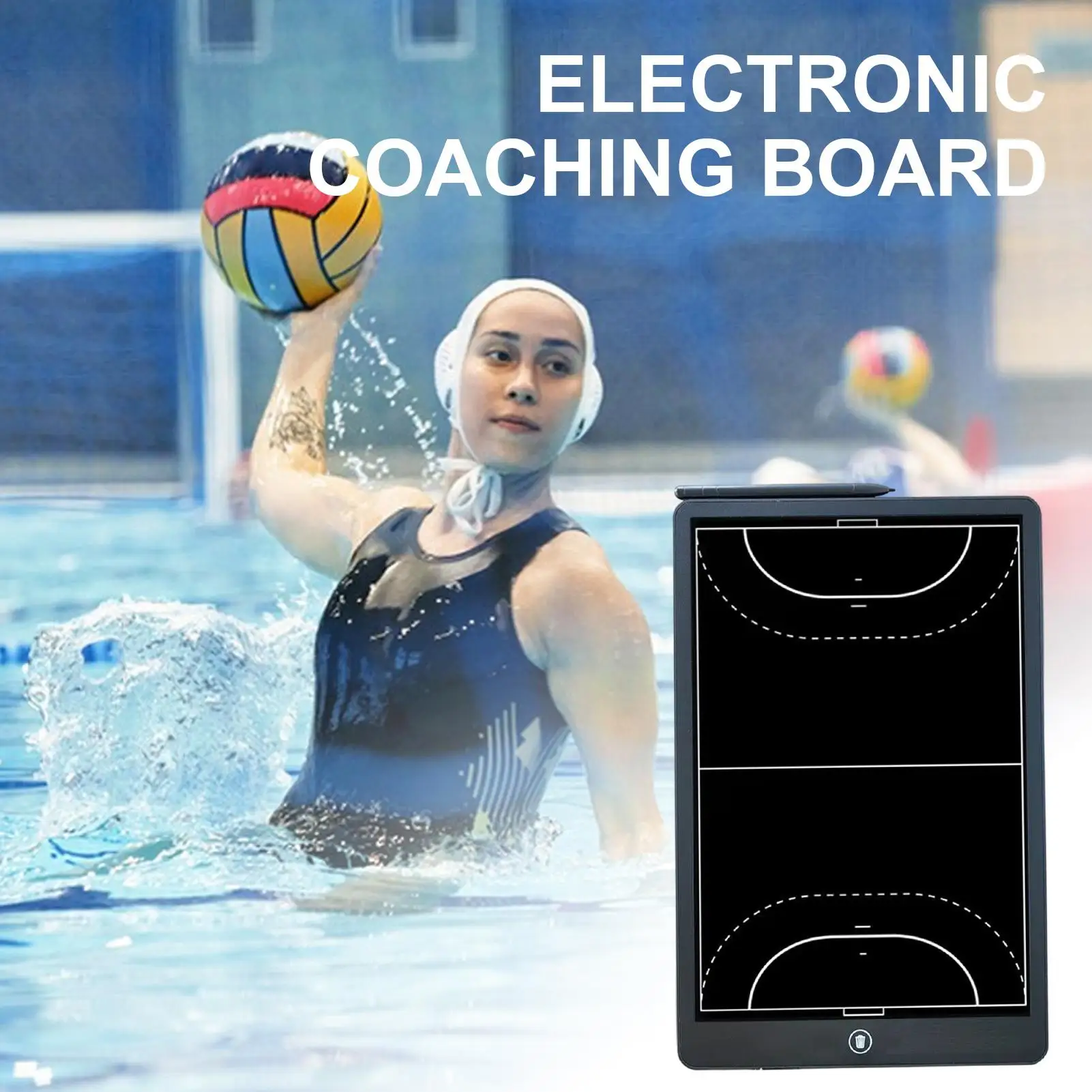 LCD Drawing Board Soccer Tactics Board Basketball Coaching Board 16 Inches Strategy LCD Writing Tablet Electronic Coaching Board