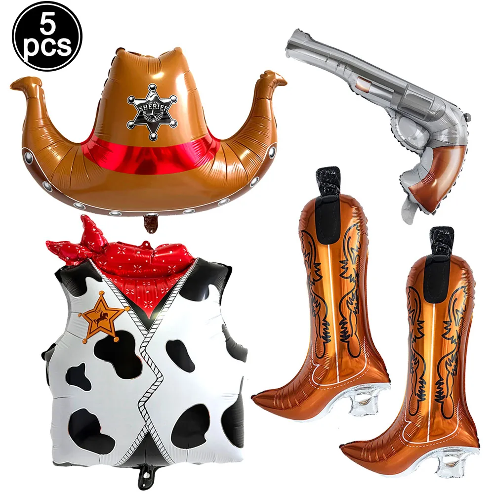Western Cowboy Thema Einweg Geschirr Teller Tasse Serviette Tablett Kuchen Topper Jungen Pferderennen Geburtstag Party Dekor – Detail 4