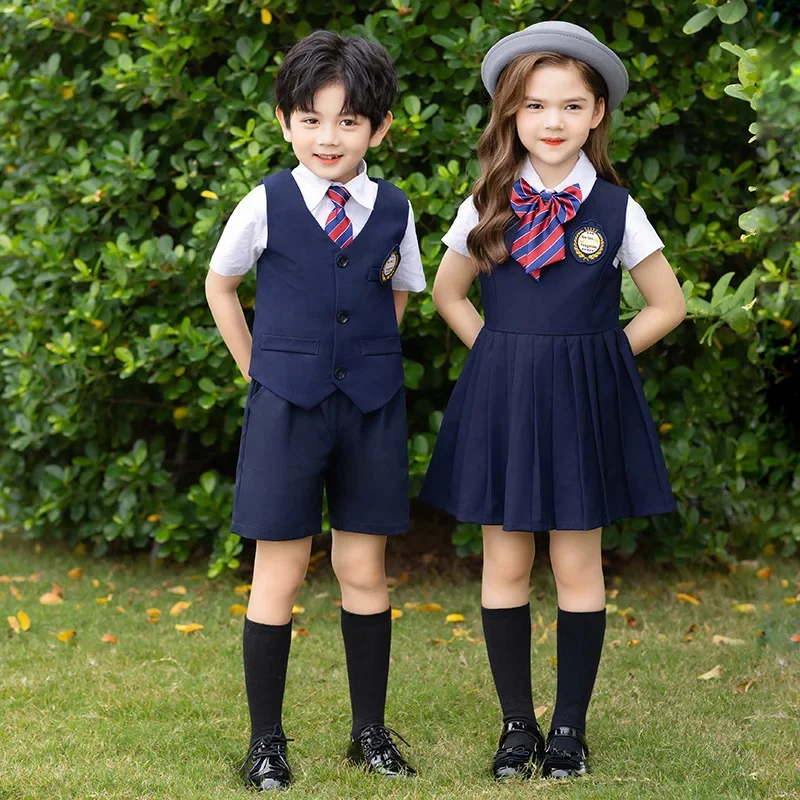 

Spring and Summer British Kindergarten Uniforms Boys and Girls Class Uniforms Performance Chorus Uniforms Student Suits