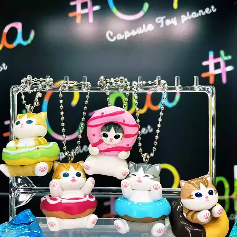 

Набор экшн-фигурок Mofusand, головные уборы с животными, милая глухая коробка из ПВХ, подвеска в стиле пончика, сумка, брелок, украшение, игрушки, рождественские подарки