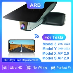 Dash Cam per Tesla Modello 3 Modello Y Modello X Modello S ARB Auto DVR 4K 2160P WIFI Auto Dash Camera Veicolo Macchina Fotografica di Alimentazione USB