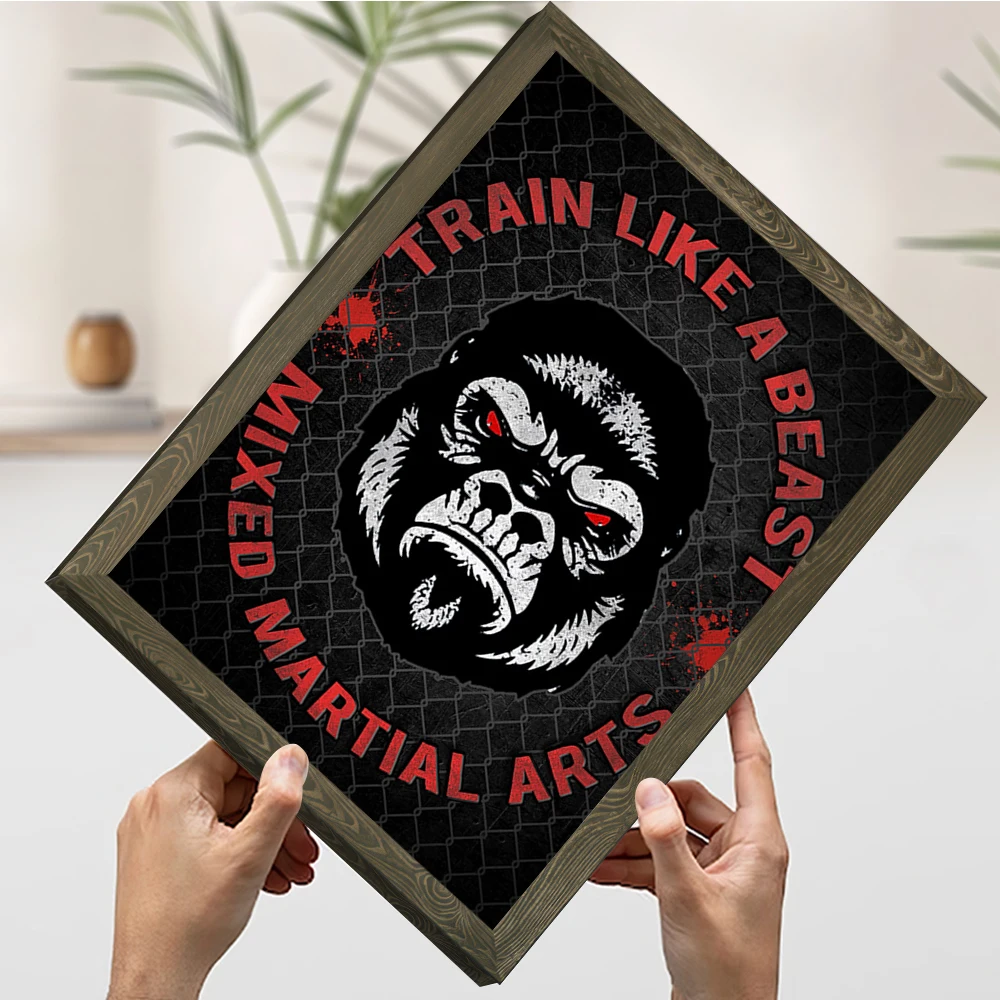 MMA الغوريلا قوة المشارك تخصيص مطبوعة حائط لوح رسم الفن هدية ل ديكور الغرفة الجمالية الديكور صور المنزل #3