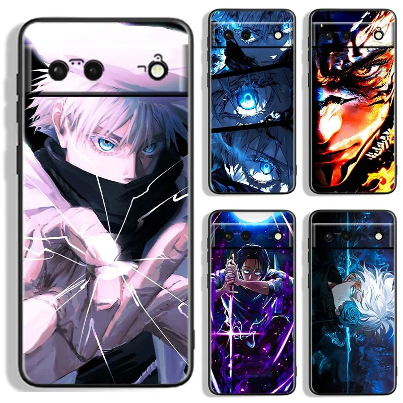 

Anime J-Jujutsus Kaisens Art Phone Case For Google Pixel 9a 9 8A 8 7 7A 6 6A Pro XL 2024 5G Black Soft TPU Silicone Cover