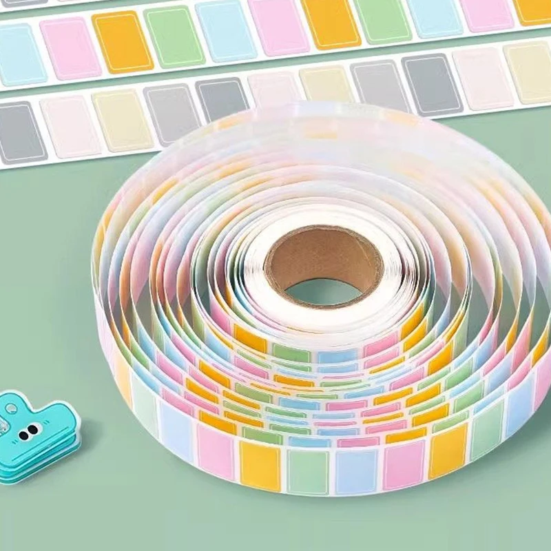 ملصقات ملونة مقاومة للماء، ملصقات قابلة للإزالة لترميز الألوان، علامات الألوان الصلبة لتصنيف ملف عنوان المخزون ZYF #4