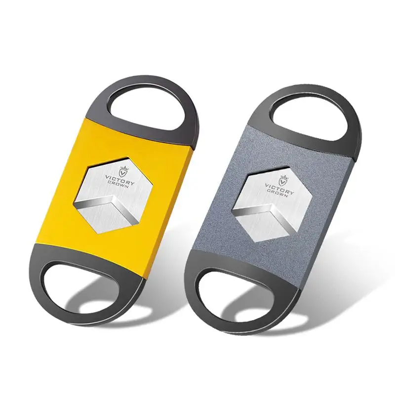 Cigar Scissors Zinc Alloy German Stainless Steel Cigar Cutter Blade Portable Sharp Cutting Guillotine Drill Accessories Gifts