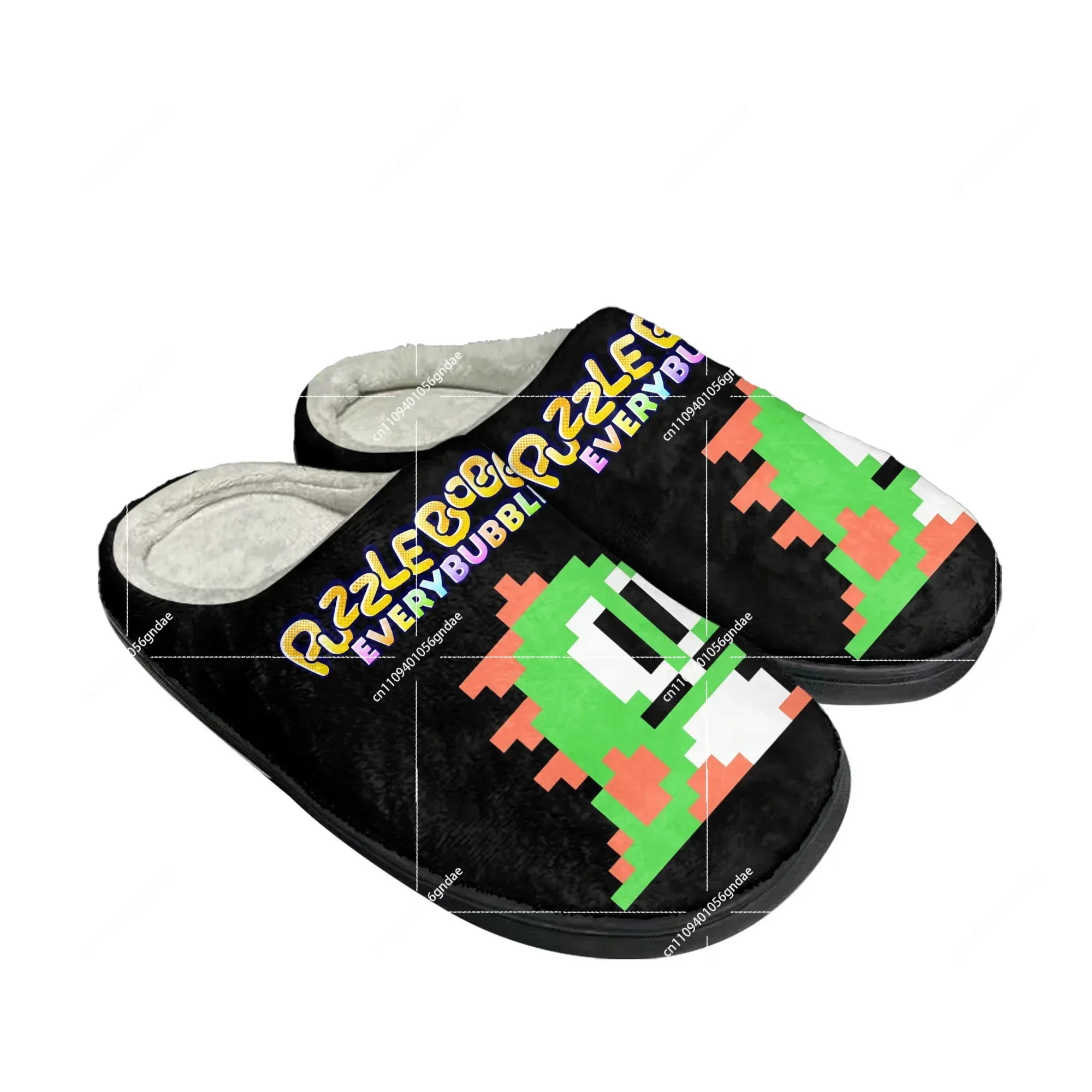 Pantuflas de Algodón Bubble Bobble para el Hogar, Diseño de Dibujos Animados, para Hombre, Mujer y Adolescentes, Pantuflas de Felpa para Dormitorio, Cálidas, Hechas a Medida