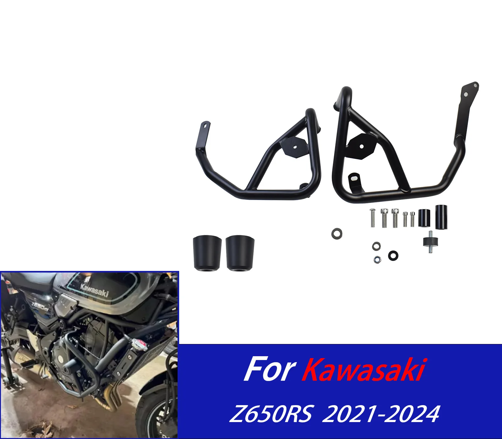 

For Z650RS Highway Bumper Engine Guard Crash Bars Frame Protection For Kawasaki Z 650RS 2021-2024 Z650 RS Motorcycle Accessories